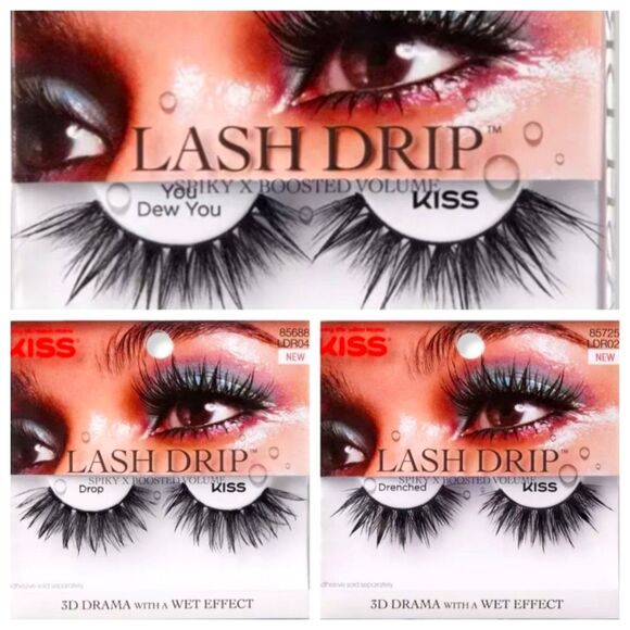 Kiss Lash Drip 3D Drama w/ Wet Effect Spiky & Boosted Lash Lot - Picture 2 of 6